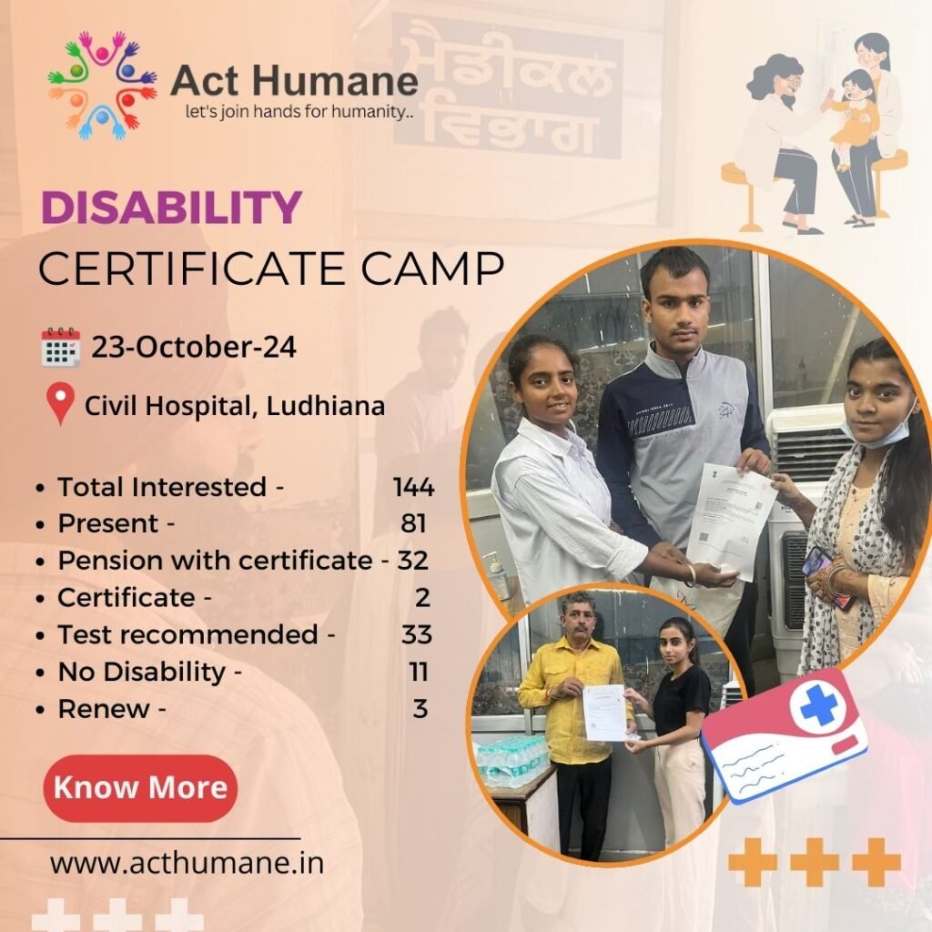 Disability Certificate Camp