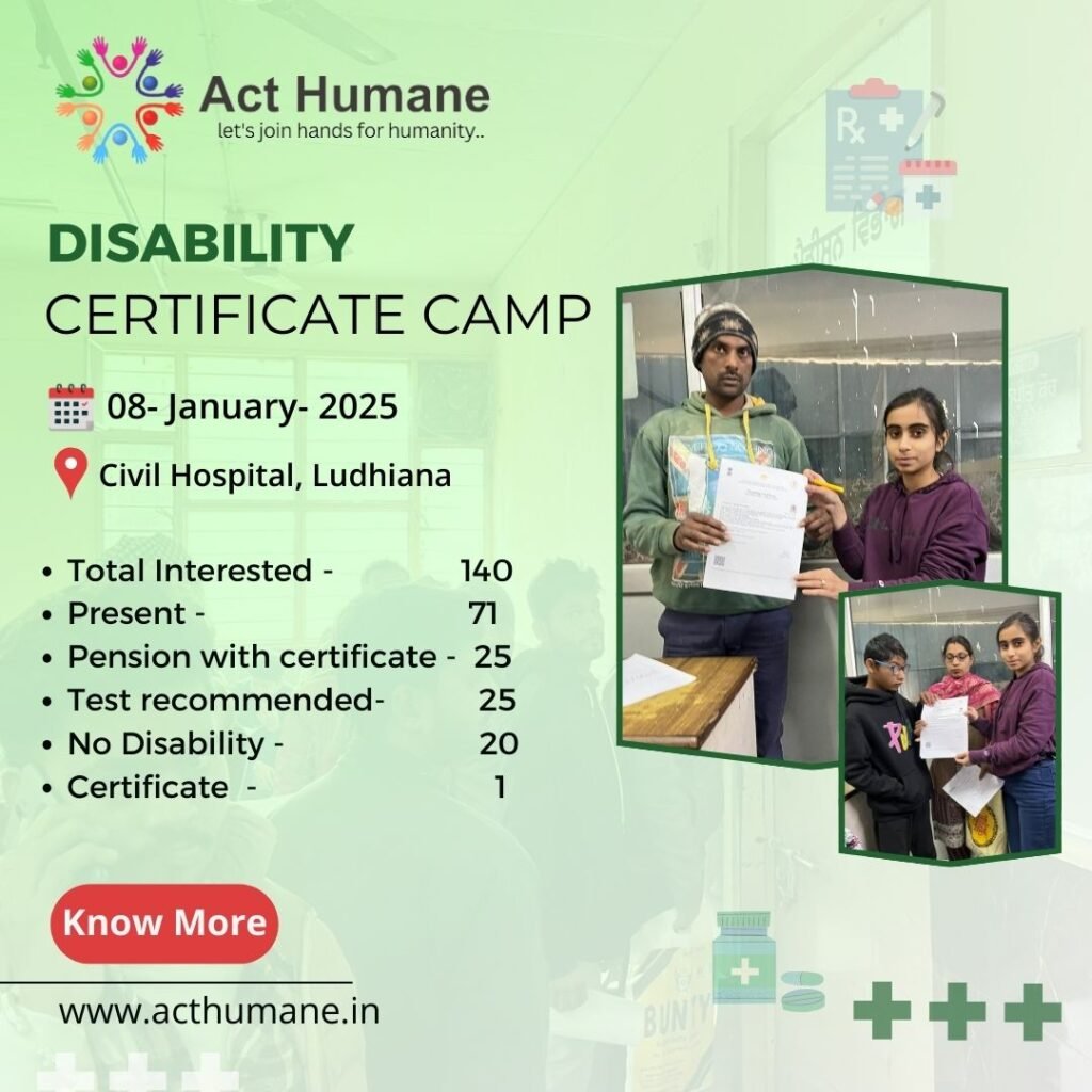 Disability Certificate Camp