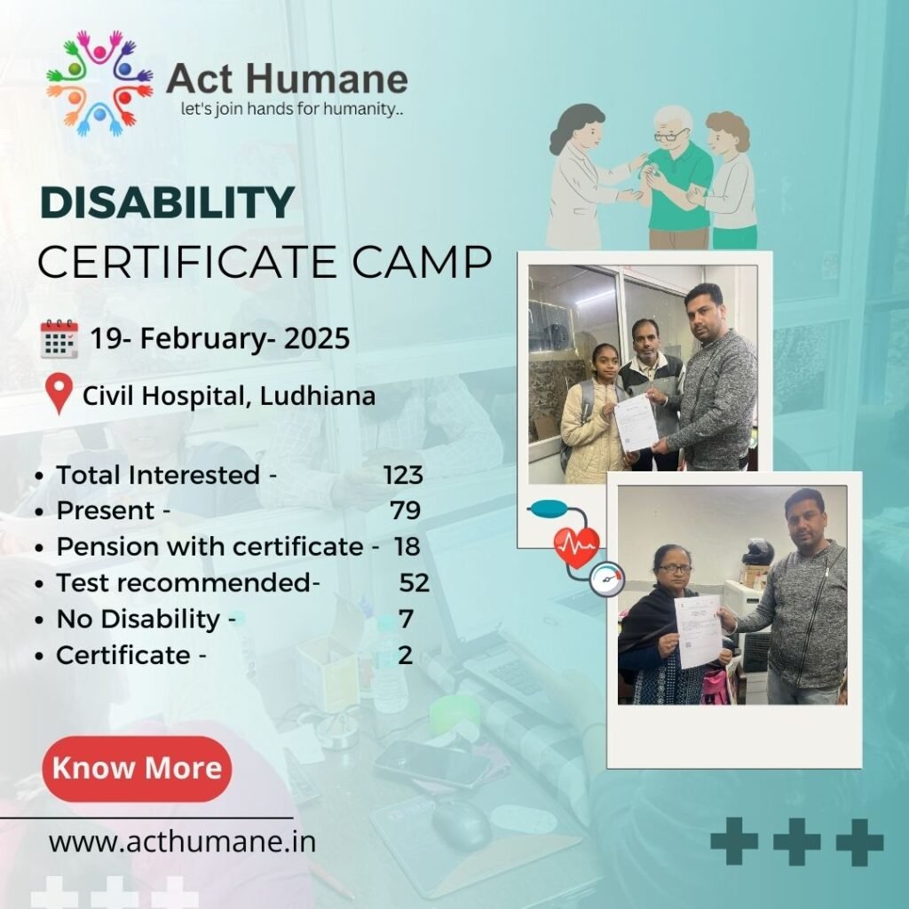 Disability Certificate Camp 19 Feb 2025