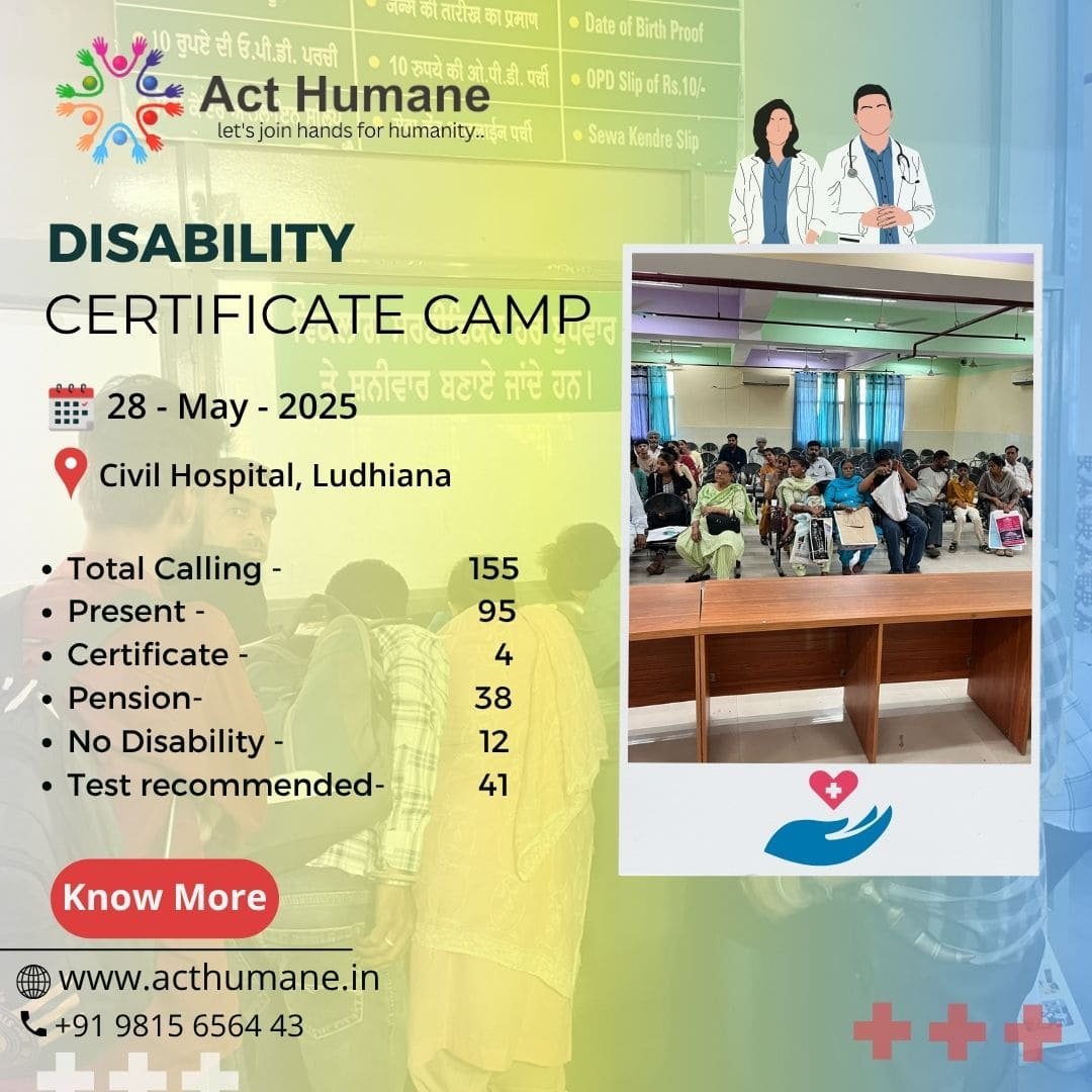 Disability Certificate Camp 23-April-2025