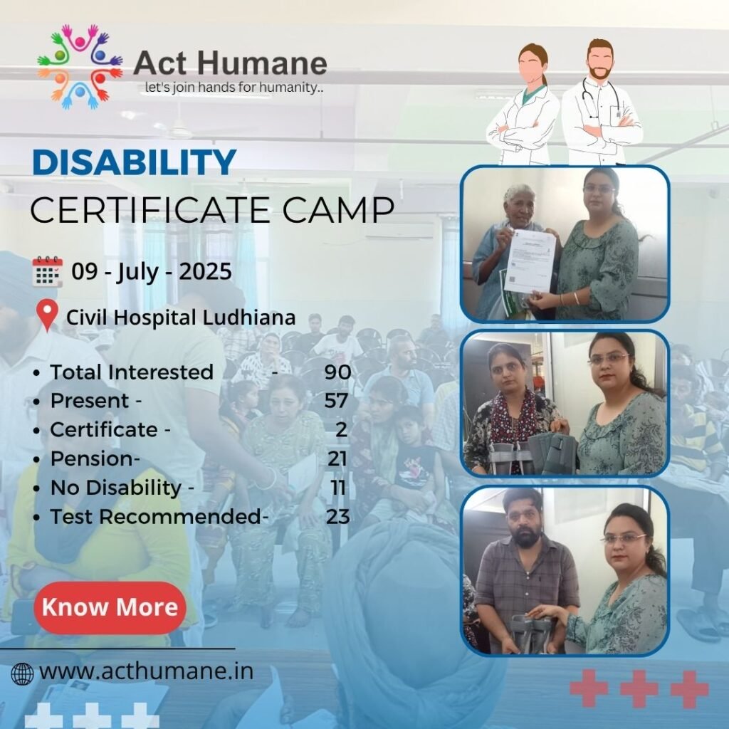 Disability Certificate Camp 9 July 2025