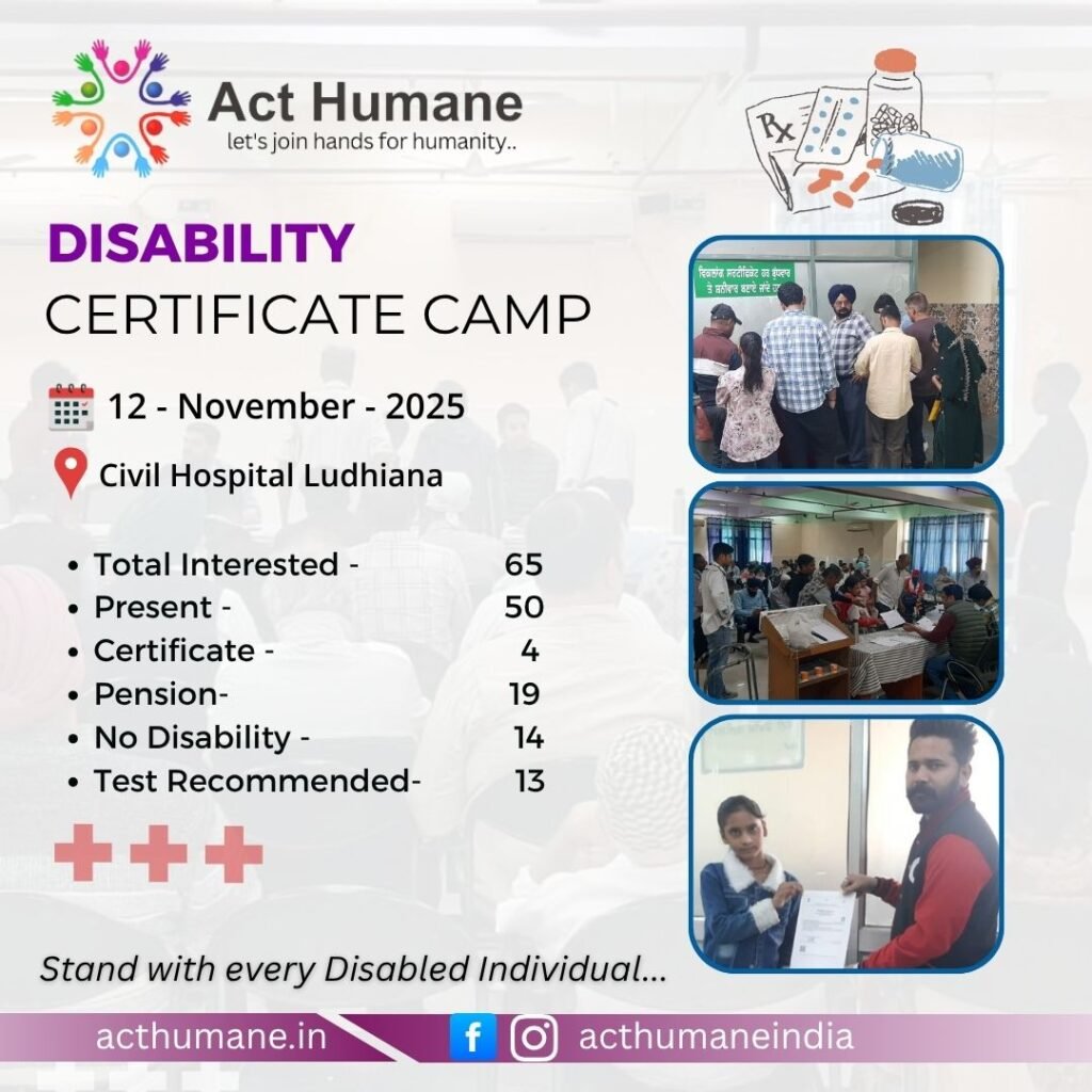 Free Disability Camp in Ludhiana – 12th November 2025