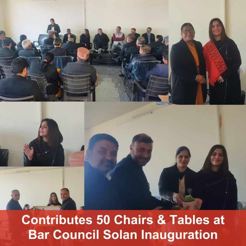Contributes 50 Chairs & Tables at Bar Council Solan Inauguration