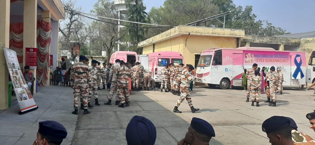 Cancer Awareness Camp at ITBP Camp, Aware 250 beneficiaries.